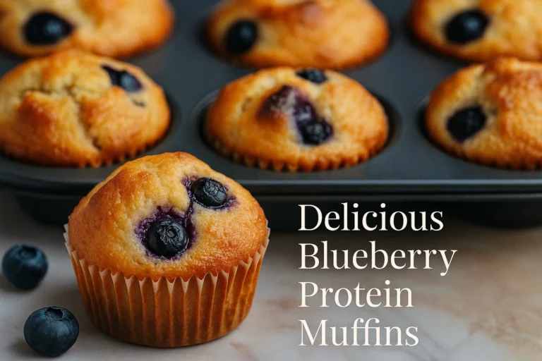 Healthy Greek Yogurt Blueberry Protein Muffins