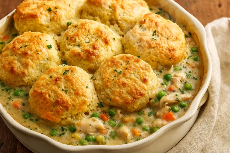 Chicken Pot Pie with Biscuits