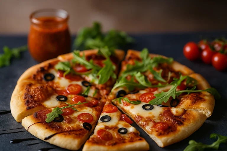 Homemade pizza with red pesto – sugar love/affection