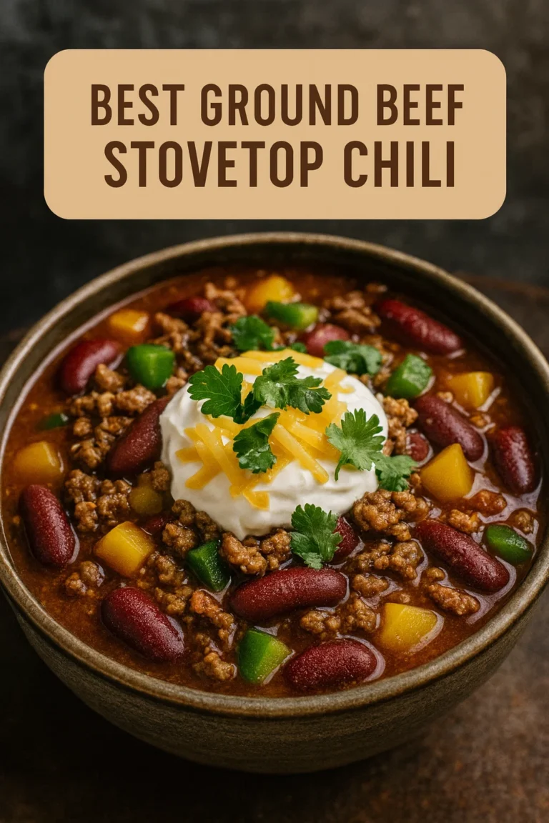 Best Ground Beef Stovetop Chili