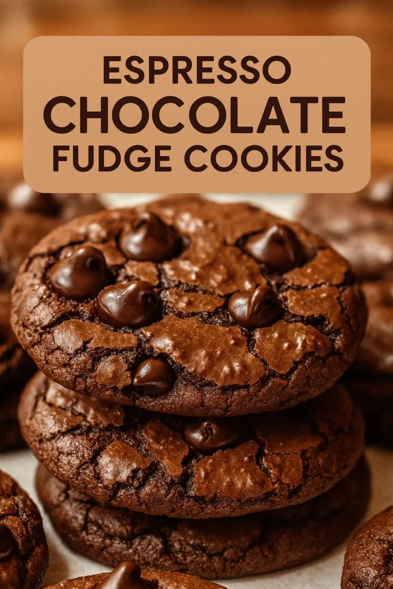 Espresso Chocolate Fudge Cookies