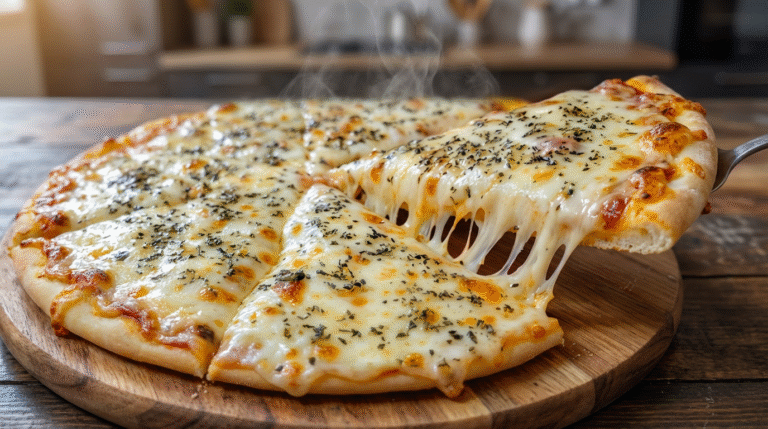 Pizza with Extra Cheese Ingredients Homemade Fast Food