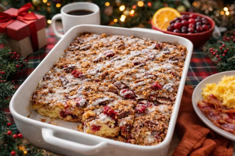 Cranberry Pecan Anytime Cake Christmas Breakfast Recipe