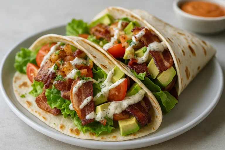 Easy Dinner Recipes Delicious BLT Wraps with Secret Sauce for a Quick Meal Experience