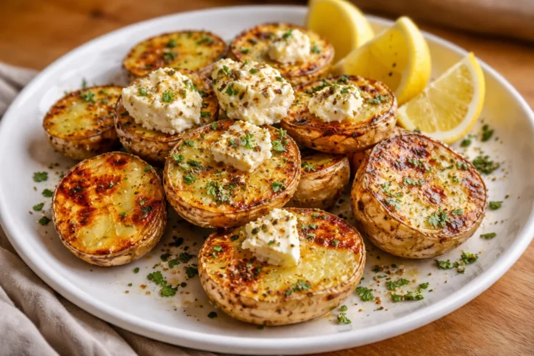 Tasty Baked Feta Potatoes  Crispy Greek Side