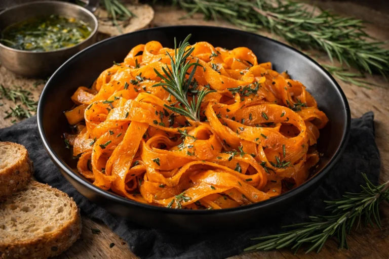 Cozy Carrot Ribbons With Rosemary Butter
