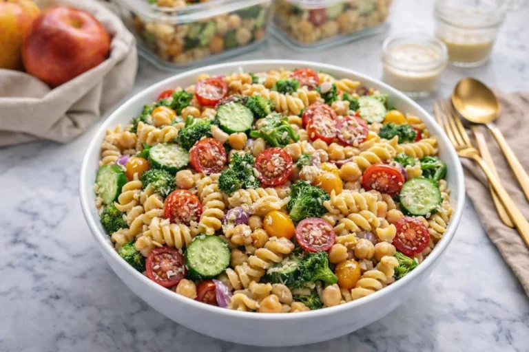 High Protein Pasta Salad Meal Prep