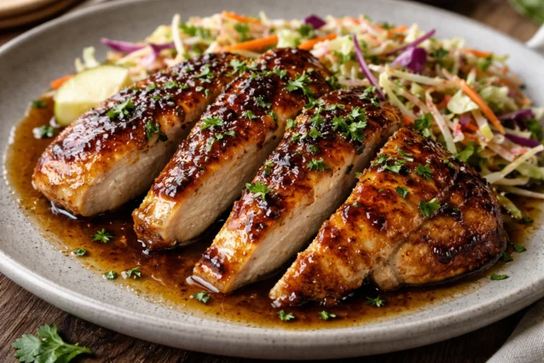 Tasty Sticky Apple Cider Chicken Dinner