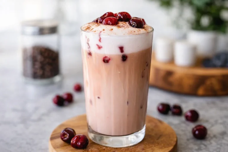 Cozy Iced Cherry Chai Latte Recipe