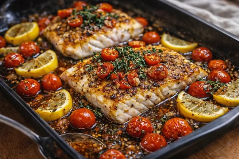 Tasty Mediterranean Baked Fish with Veggies