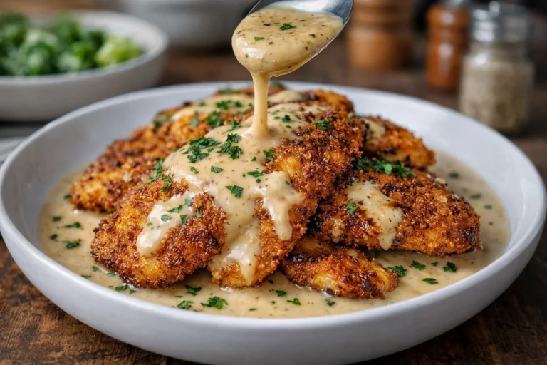 Crispy Parmesan Chicken with Garlic Sauce Recipe