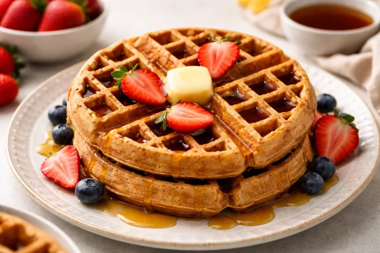 Fluffy Whole Wheat Waffles