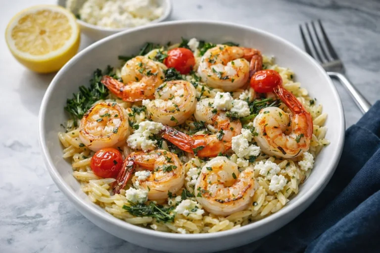 What Makes This Lemon Feta Orzo Shrimp So Good