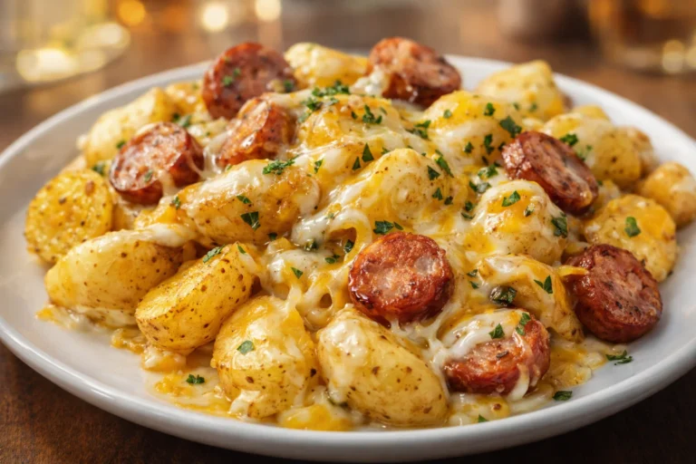 Cheesy Ranch Potatoes and Smoked Sausage