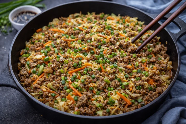 Egg Roll in a Bowl Recipe Printable  Easy One-skillet Dinner  Healthy Asian-inspired Digital Re