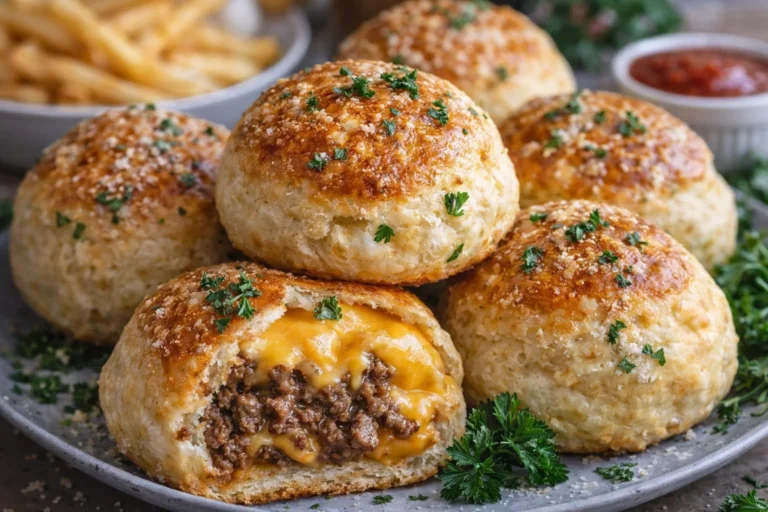 Garlic Parmesan Cheeseburger Bombs Recipe