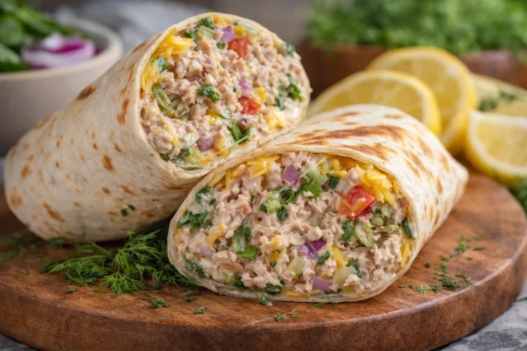 Healthy 10-Minute Tuna Melt Wrap  High Protein Lunch