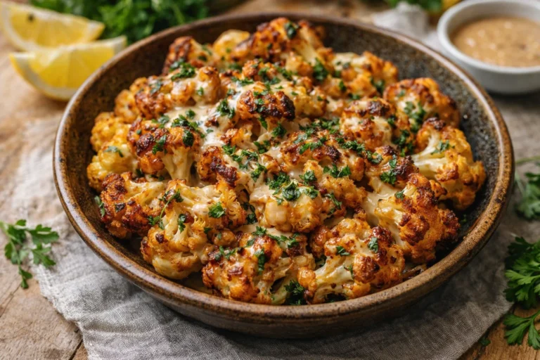 Moroccan Cauliflower with Tahini-Honey