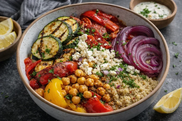 Healthy Grilled Mediterranean Bowl