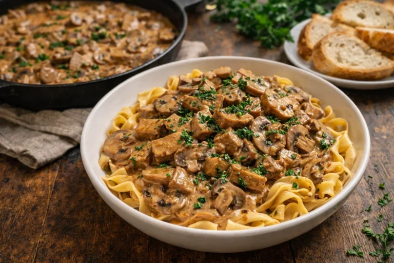 Mushroom and Seitan Stroganoff – MushroomSalus