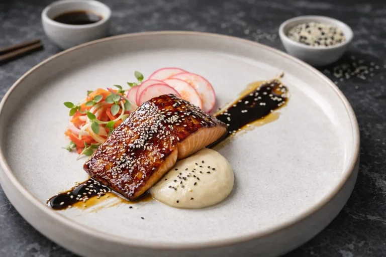 Sake-Glazed Salmon with Sesame Seeds