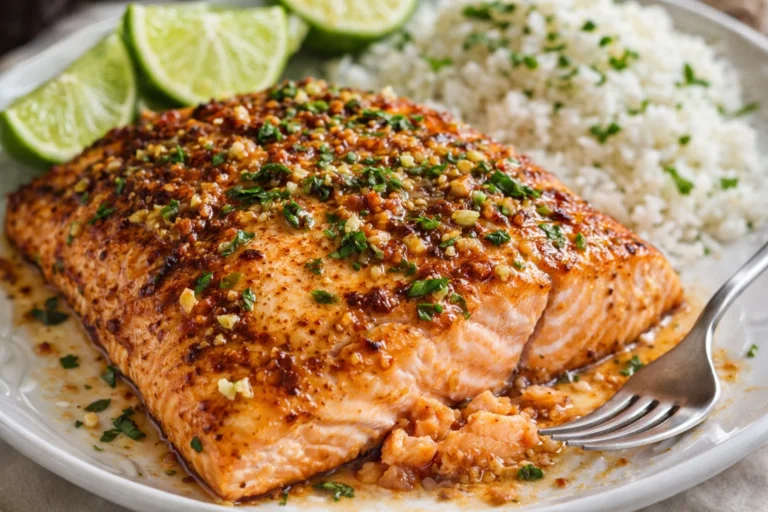 Tasty Baked Chili Lime Salmon Fillet