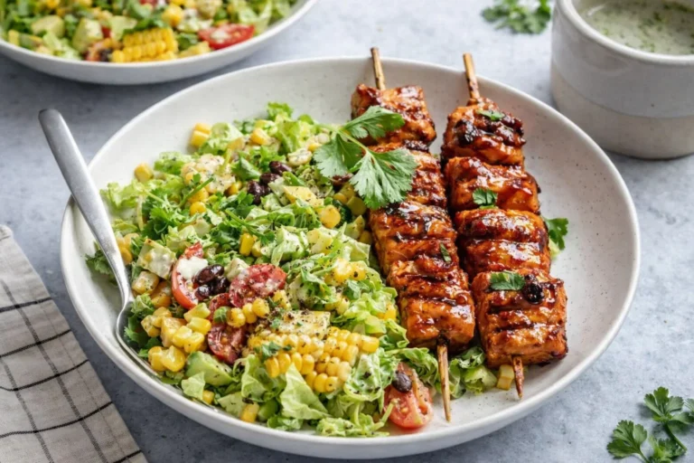 BBQ Chicken Skewer Salad – The Defined Dish – Recipes  Recipe in 2022  Dinner recipes, Meals, F