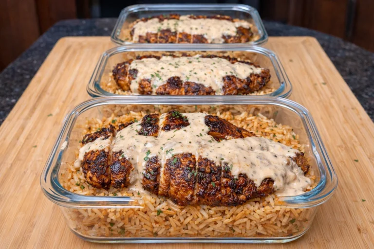 Creamy Cajun Chicken  Rice Bowls  High Protein Meal Prep