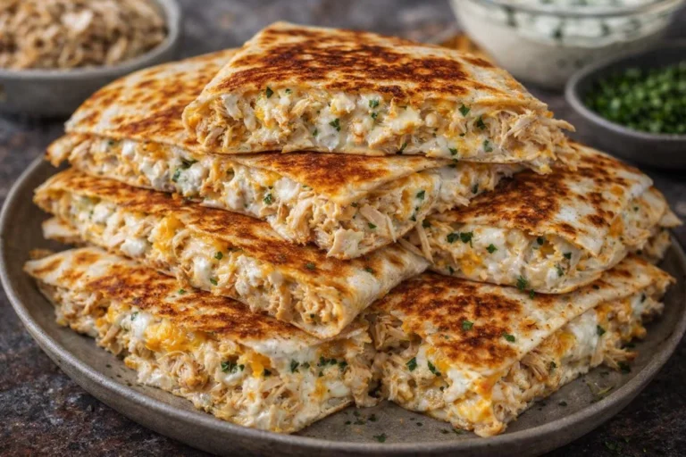 High-Protein Chicken Ranch Quesadilla  Crispy, Creamy  Low-Carb