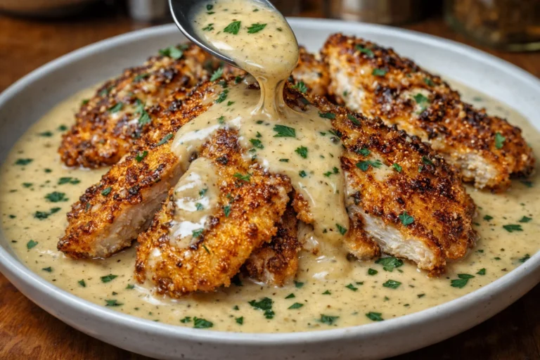 Crispy Parmesan Chicken with a Rich Garlic Sauce – Easy Dinner Idea  Delectable Meal