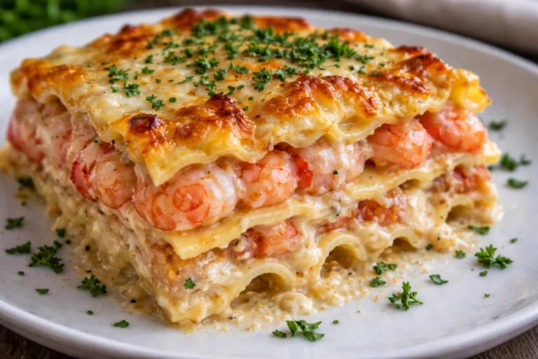 Seafood Lasagna with Lobster and Shrimp