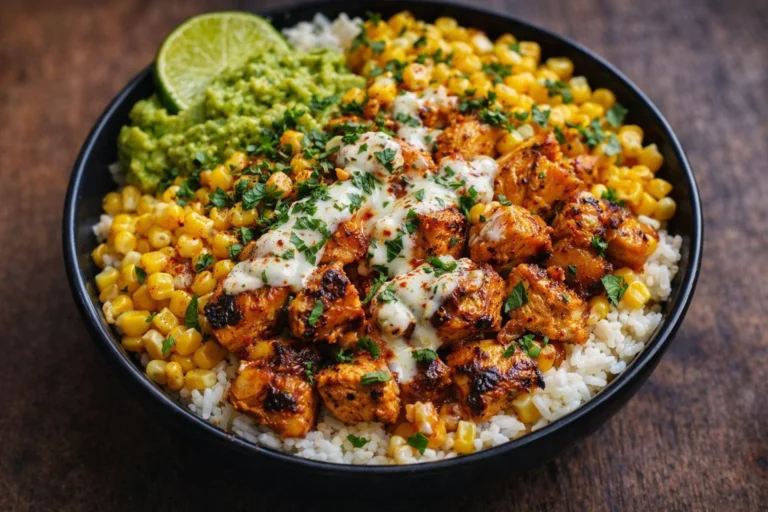 Street Corn Chicken Rice Bowl