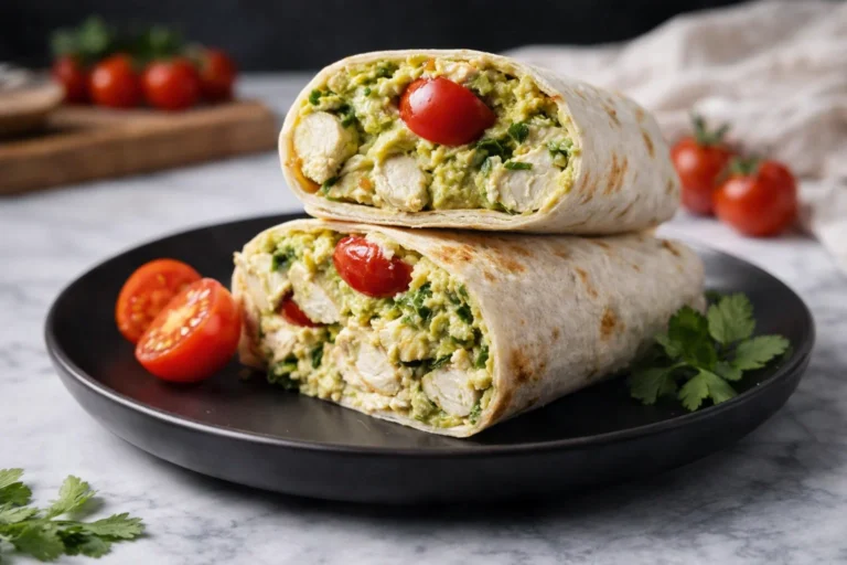 Avocado Chicken Wrap  Healthy Chicken  Avocado Wrap Recipe Easy Dinner or Lunch