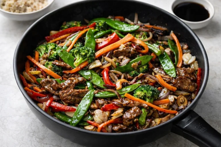 Heavy-on-the-Veggies Beef and Vegetable Stir Fry  PWWB