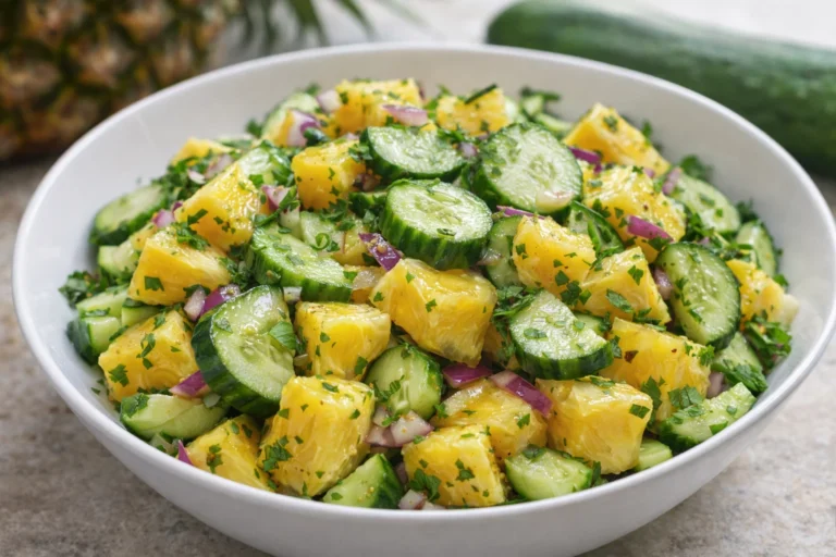 Pineapple Cucumber Salad  A Refreshing, Sweet  Savory Dish