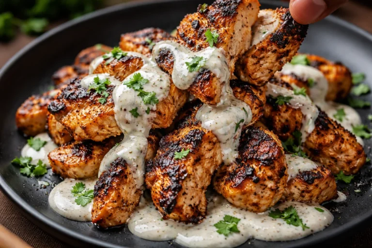 Savory Chicken Shawarma with Creamy Garlic Sauce Easy Homemade Recipe