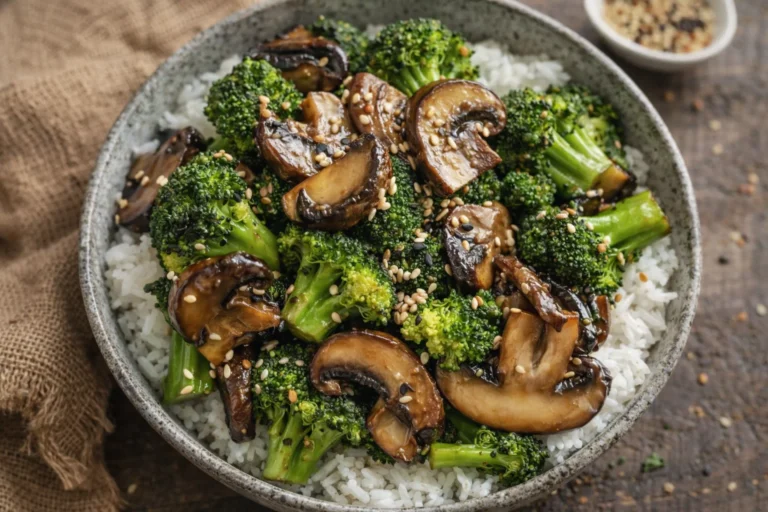 Vegan Broccoli and Mushroom Stir Fry