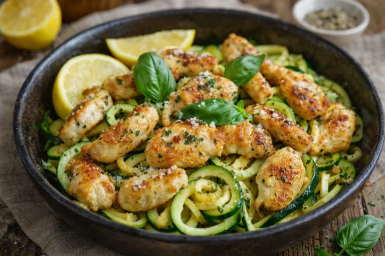 Lemon Garlic Chicken Zoodles